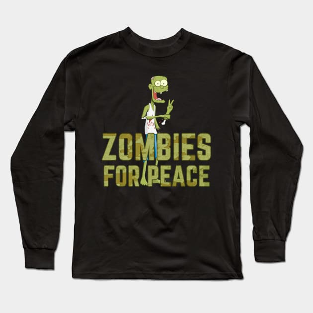 Zombies for peace Long Sleeve T-Shirt by Hetsters Designs